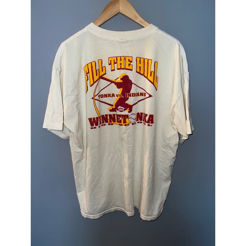 Vintage 2002 Winnetonka High School Baseball T-Shirt XL Fill The Hill Tonka WHS